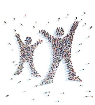 People in the form of man. Stock Illustration