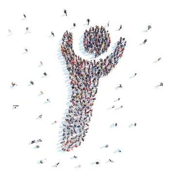 People in the form of man. Stock Illustration