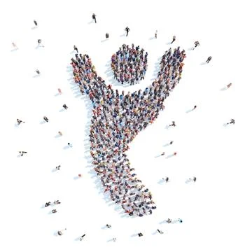 People in the form of man. Stock Illustration
