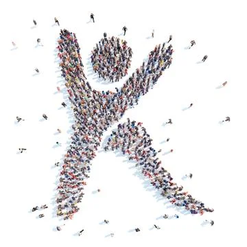 People in the form of man. Stock Illustration