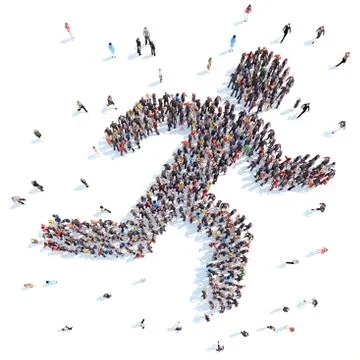 People in the form of man. Stock Illustration