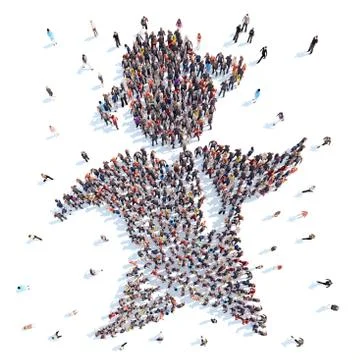 People in the form of man. Illustrazione stock