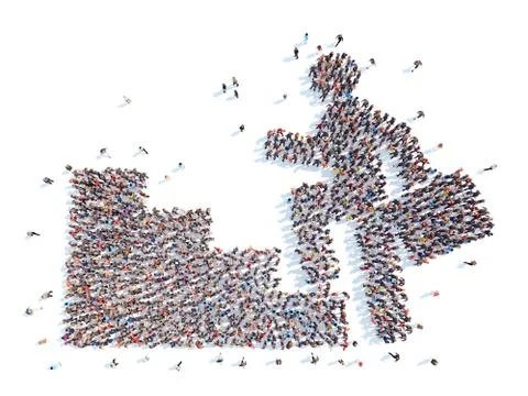 People in the form of man. Stock Illustration