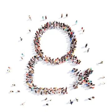 People in the form of a man Stock Illustration