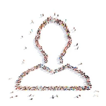 People in the form of a man Stock Illustration