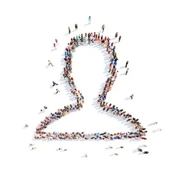 People in the form of a man Stock Illustration