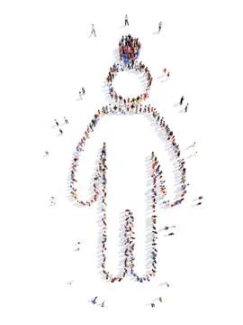 People in the form of a man Stock Illustration