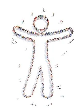People in the form of a man Stock Illustration