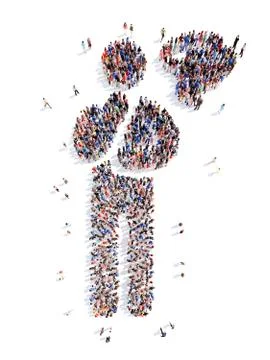 People in the form of a man Stock Illustration