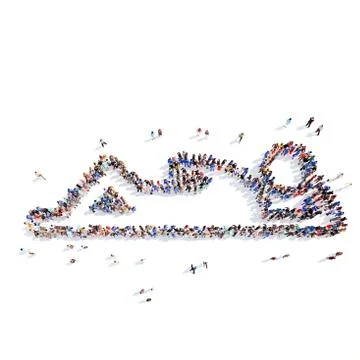 People in the form of a man Illustrazione stock