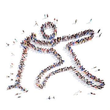 People in the form of a man Stock Illustration