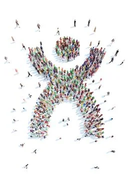 People in the form of mans. Stock Illustration