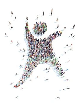 People in the form of mans. Stock Illustration