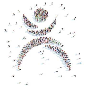People in the form of mans. Stock Illustration