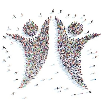 People in the form of mans. Stock Illustration