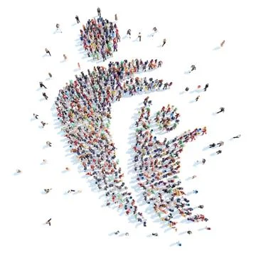 People in the form of mans. Stock Illustration