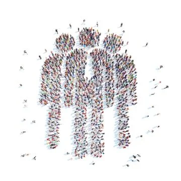 People in the form of mans. Stock Illustration