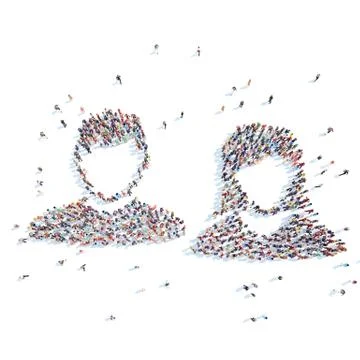 People in the form of mans. Stock Illustration