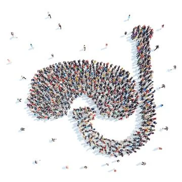 People in the form of a mask diver. Stock Illustration