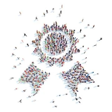 People in the form of medals. Stock Illustration