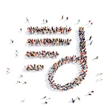 People in the form of notes Stock Illustration