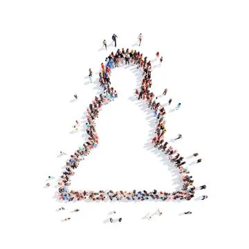 People in the form of a pawn Stock Illustration