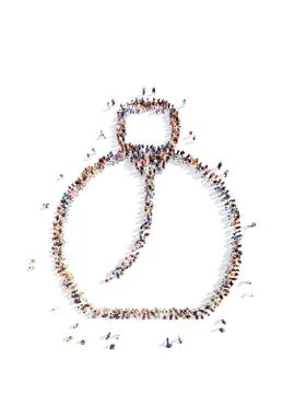 People in the form of perfume bottles Stock Illustration