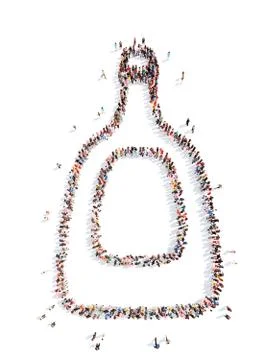 People in the form of plastic bottles Stock Illustration