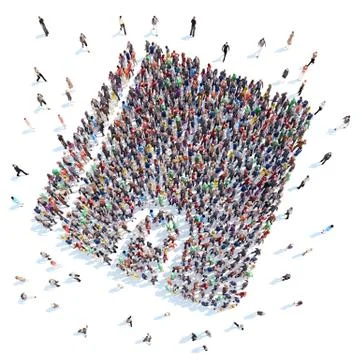 People in the form of a purse. Stock Illustration