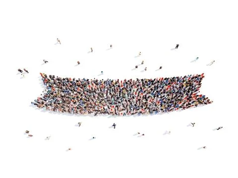 People in the form of ribbons Stock Illustration