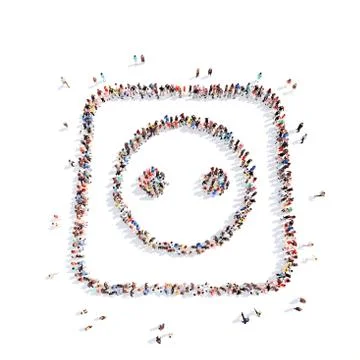 People in the form of rosettes Stock-Illustration