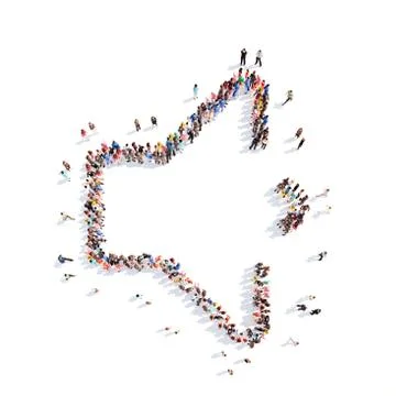 People in the form of sound icon Stock Illustration