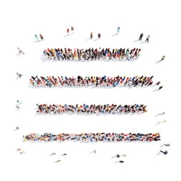 People in the form of strings 스톡 일러스트