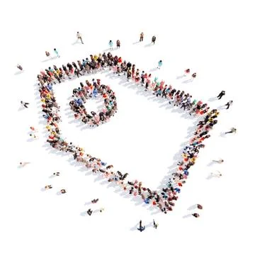 People in the form of tags Stock Illustration