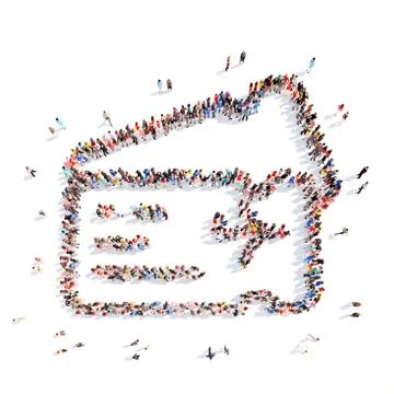 People in the form of tickets Stock Illustration