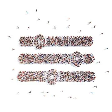 People in the form of a toggle switch Illustrazione stock