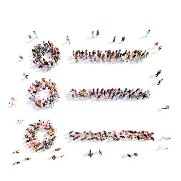 People in the form of a toggle switch Stock Illustration