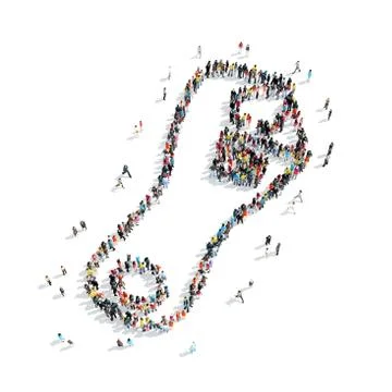 People  form  tools crowd Stock Illustration