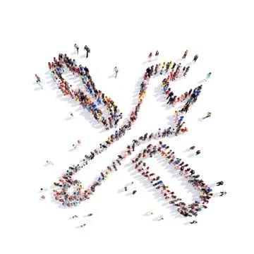 People in the form of tools Illustrazione stock