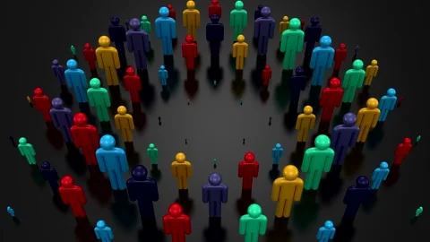 People Form a Wave Видео 333780476