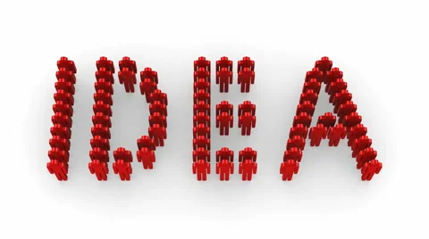 People form the word "Idea" Stock Footage 42588310