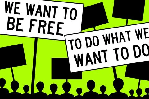 People freedom Stock Illustration