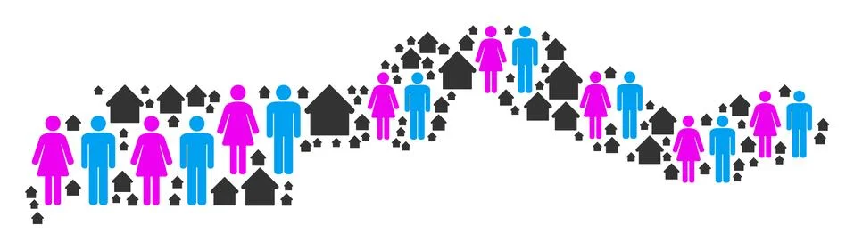 People The Gambia Map Ilustración de archivo