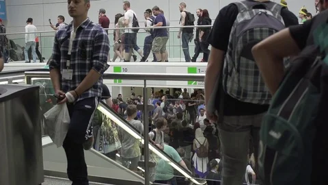 People on Gamescom Gamer Stock Footage 72602509