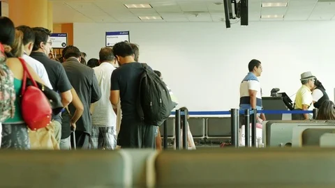 People at Gate before Flight Video stock 76369426