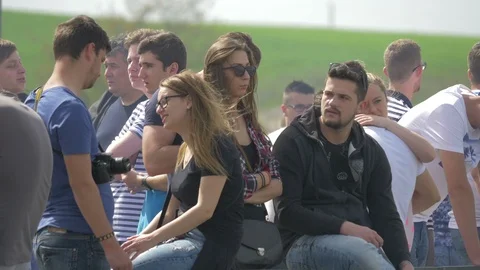 People gathered together Stock Footage 100867474
