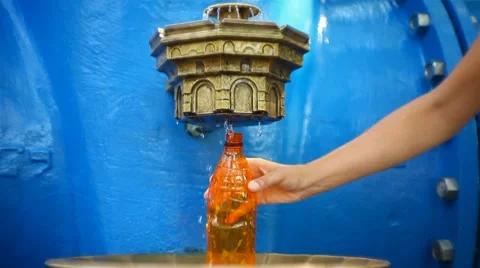People gathering water from the source Stock Footage 8600244