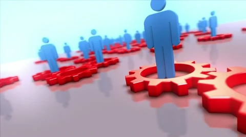 People in Gears. Stock Footage 20477234