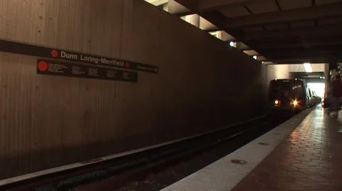 People get on board transit train Stock Footage 41539832