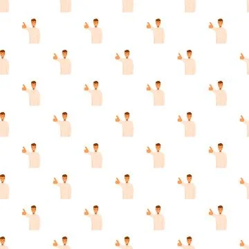 People giving thumbs up seamless pattern background Stock Illustration